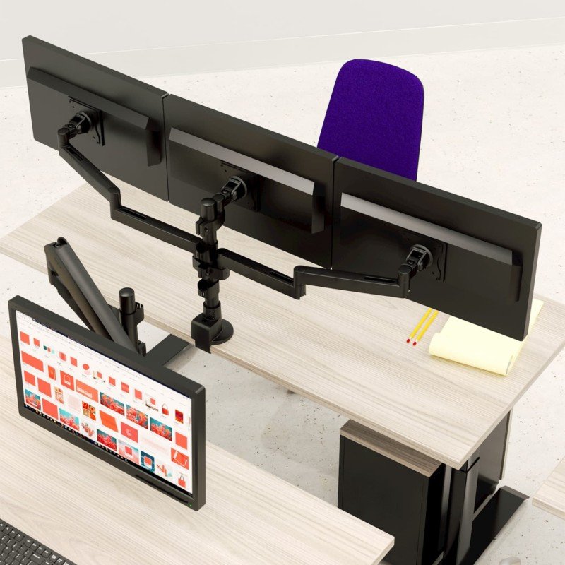 Conform Triple Static Monitor Arm in Black