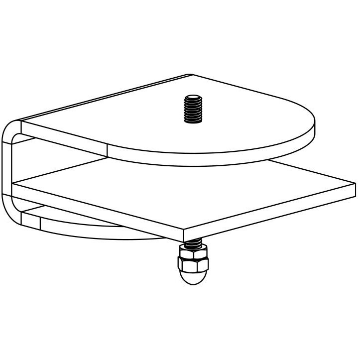 Workrite MON-ADPTLPC-P-B Poise Low Profile C-Clamp