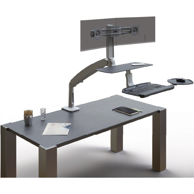 Workrite Solace 2 Single Or Dual Monitor Sit Stand Workstation