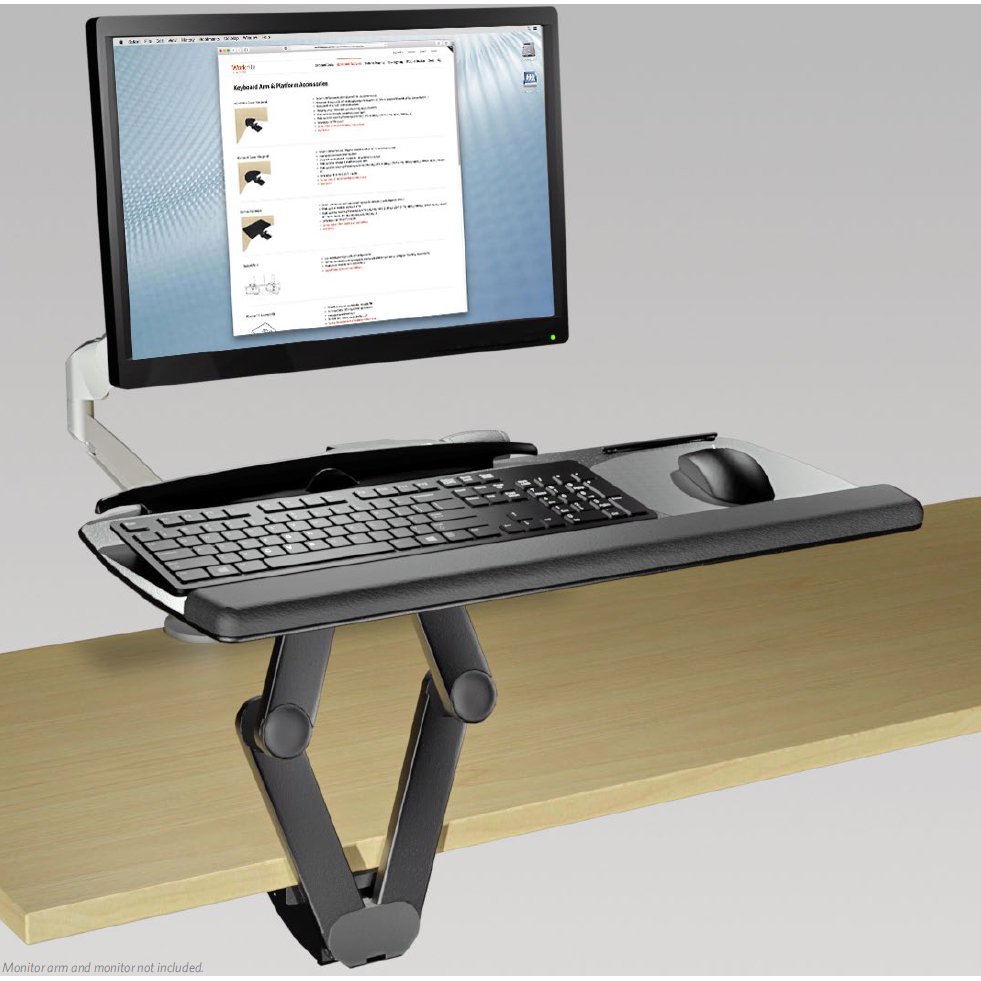 Workrite 2485 S2s Ultrathin Height Adjustable Keyboard Platform