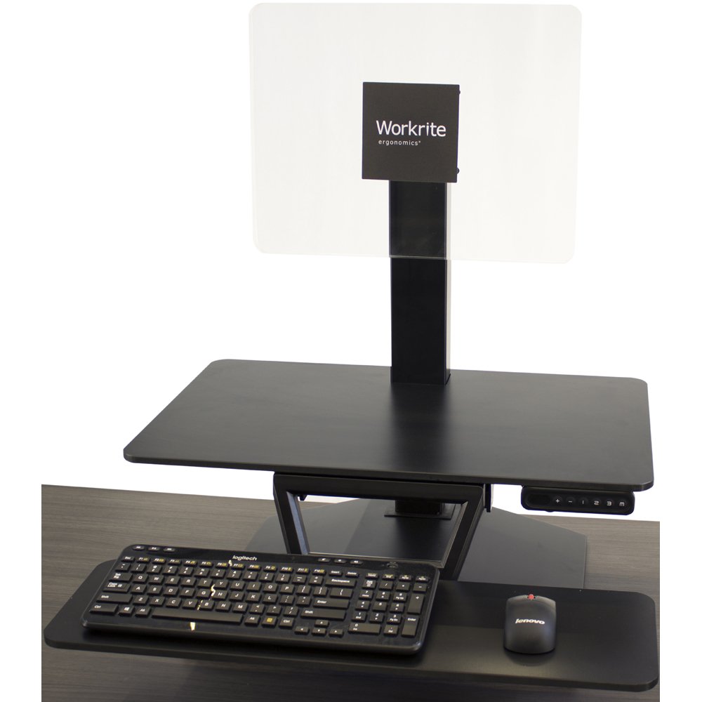 Workrite SOL-E-DT-B Solace Electric Standing Desk Converter