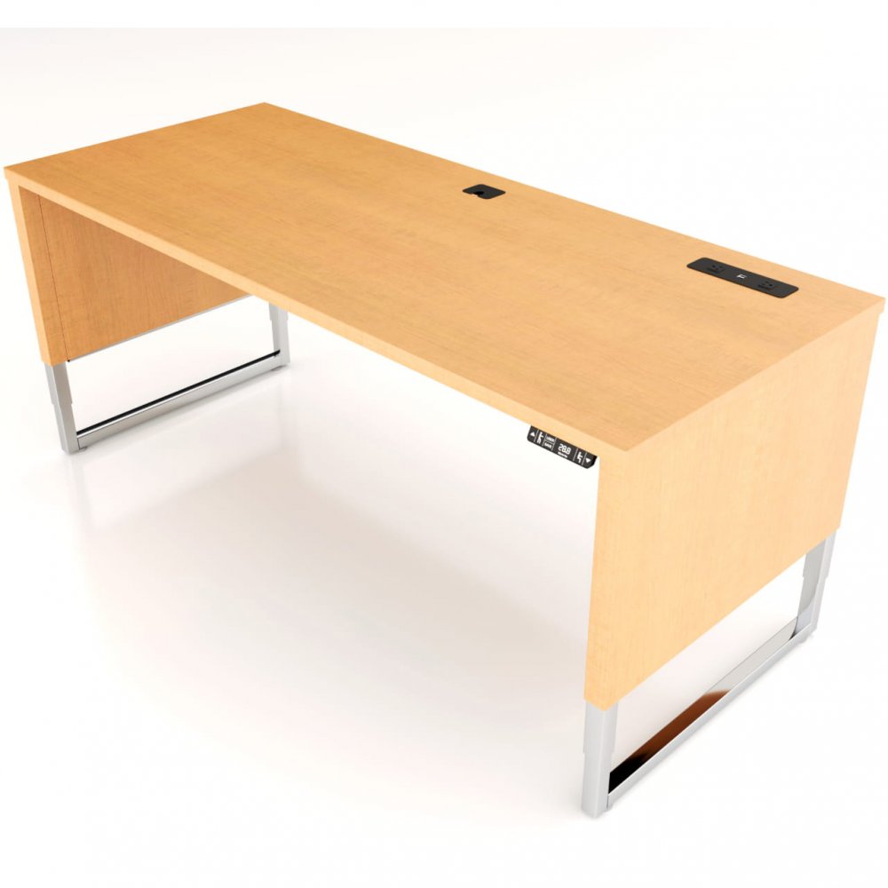 Workrite ADV-7230 Advent Desk - Cherry laminate color with mid position