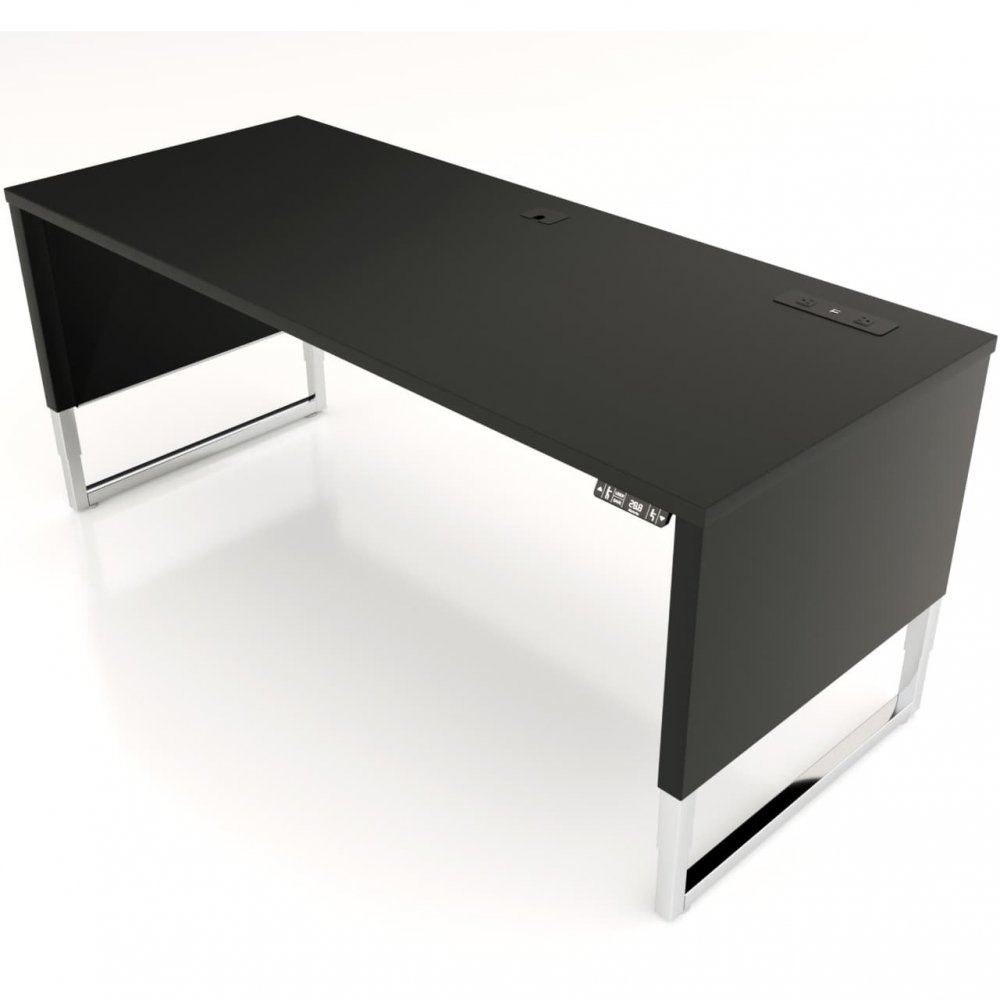 Workrite ADV-7230 Advent Desk - Black laminate color with mid position