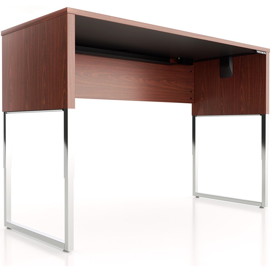 Workrite ADV-7230 Advent Desk - Mahogany laminate color with high position