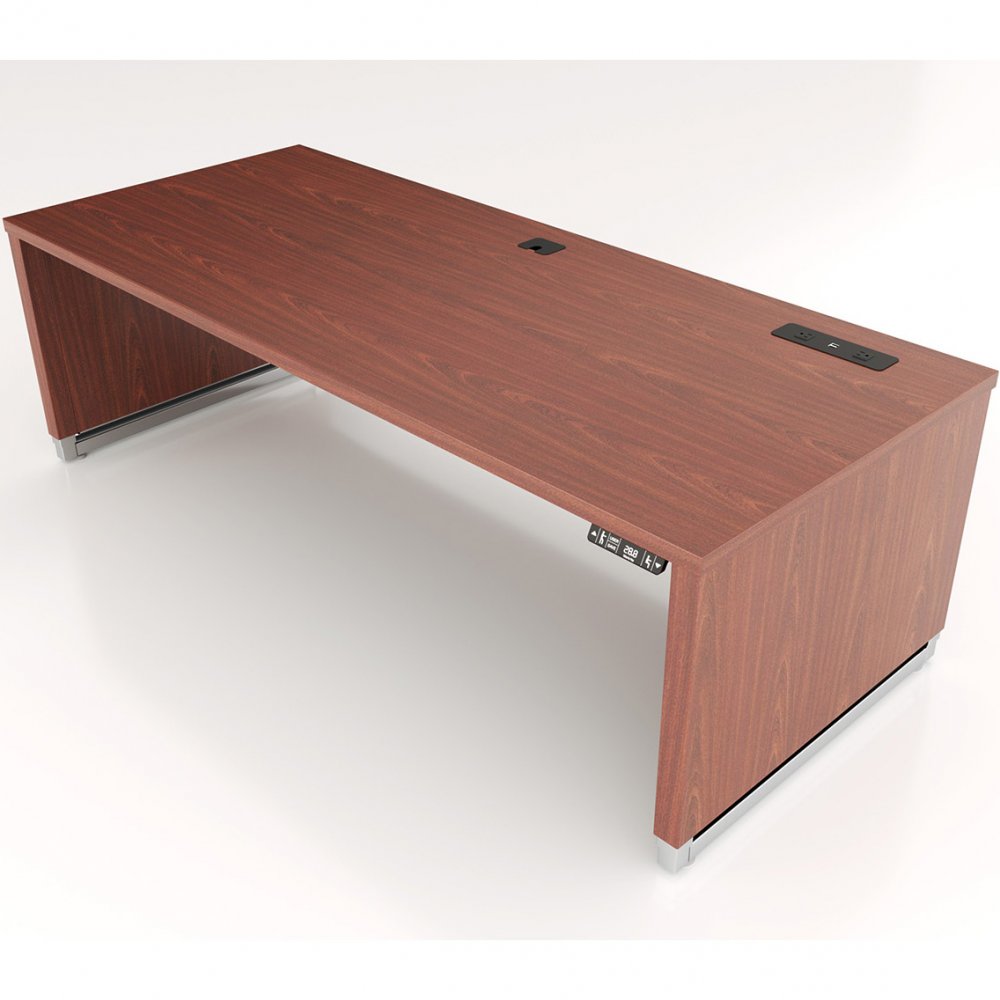 Workrite ADV-7230 Advent Desk - Mahogany laminate color with low position