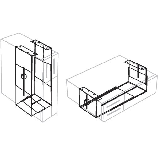 Workrite VE-CPUHV Vertical or Horizontal Fixed Mount CPU Holder