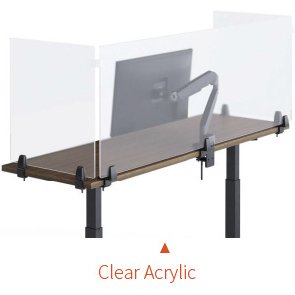 Clear Acrylic Dividers allow for natural light and open sight lines