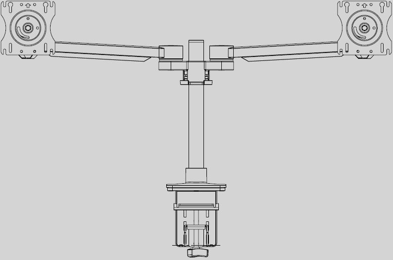 CONF-ST202 Side by Side Dual Monitor Arm