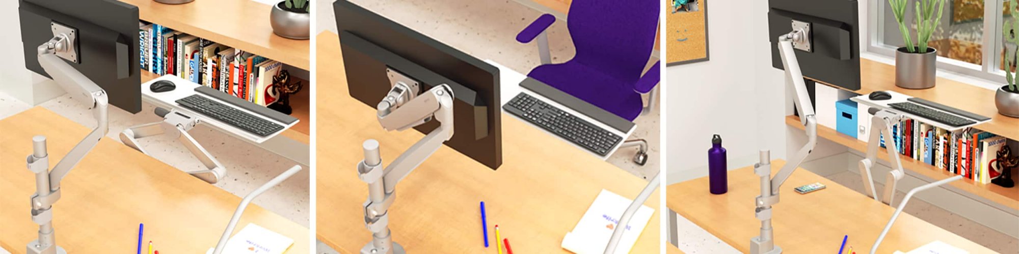 Workrite SOL-ST-SA Solace Stealth Single Monitor Standing Desk Converter
