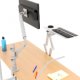 Workrite SOL-ST-SA Solace Stealth Single Monitor Standing Desk Converter