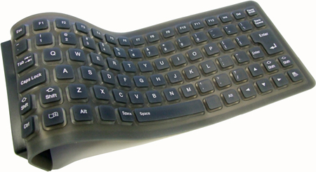 Adesso AKB-210 Flexible Mini Waterproof Keyboard with USB and PS/2 Connection