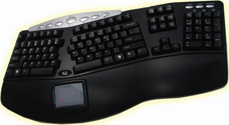 Adesso PCK-308B or PCK-308UB PS/2 Tru-Form Pro-Contoured Ergonomic Keyboard