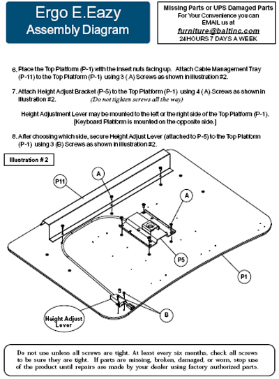Detailed Installation Instruction for Balt Ergo E. Eazy Pneumatic Workstation