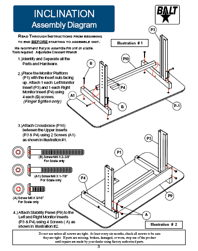 Detailed installation Instruction for Balt Tilting keyboard platform