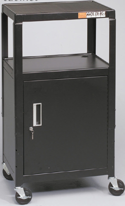 Balt 85992 Adjustable Audio Visual Utility Carts with Cabinet