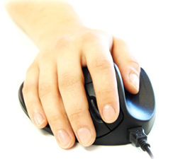 Full support by the HandShoe Mouse