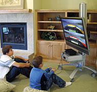 Ergotron 24-173-194 LX Large Display Cart Inuse Image