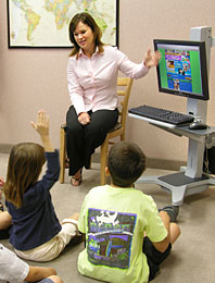 Ergotron Neo-Flex Mobile WorkSpace 24-182-055 inuse-Education picture