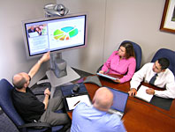 Ergotron 24-183-194 LX Video Conferencing Cart Inuse Picture