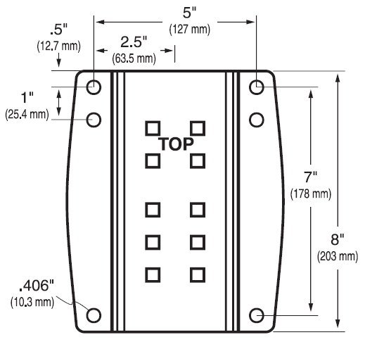 Technical Drawing for Ergotron 60-152-100 Wall Mount Plate for SV and HD Combo Arms