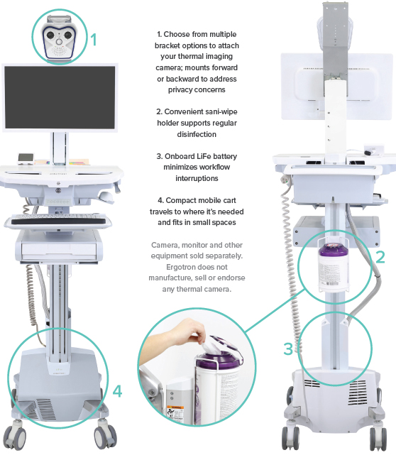 Ergotron Thermal Imaging Cart with Onboard LiFe Power System