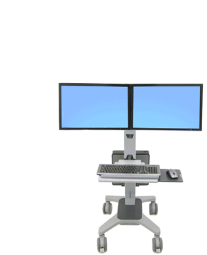 Animation of Ergotron 24-194-055 Neo-Flex Dual WideView Compact WorkSpace