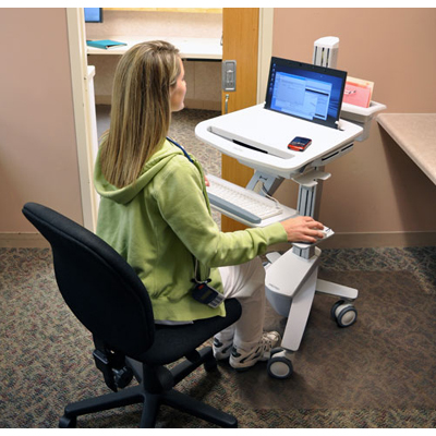Ergotron SV41-41001 StyleView EMR Notebook Laptop Computer Cart, NonPowered
