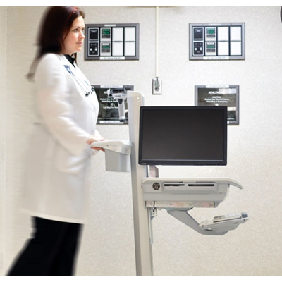 Ergotron SV41-41002 StyleView EMR Computer Cart with LCD Monitor Arm, NonPowered