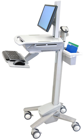 Ergotron SV41-41021 StyleView EMR LCD Monitor Pivot Computer Cart for Mobile Medical Applications