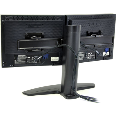 Back View of Ergotron 33-330-085 Neo-Flex Dual Monitor Lift Stand