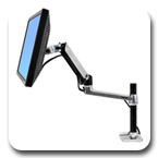 Ergotron 45-295-026 LX Desk Mount LCD Monitor Arm with Tall Pole (13.25") Polished Aluminum