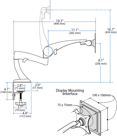 Neo-Flex LCD Arm Ergotron 45-174-300