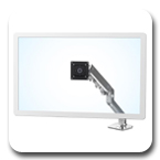 Ergotron 45-475-026 HX Desk Mount Single Monitor Arm (polished aluminum)