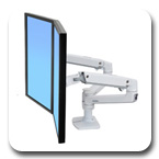 Ergotron 45-491-216 LX Dual Monitor Arm, Side-by-Side