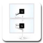Ergotron 45-509-216 LX Dual Stacking Arm with Tall Pole (white)