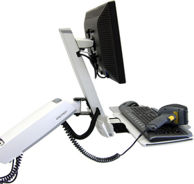 Ergotron 45-216-216 StyleView HD Combo System White with Cables