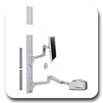 Ergotron 45-551-216 LX Wall Mount System without CPU Holder (white)