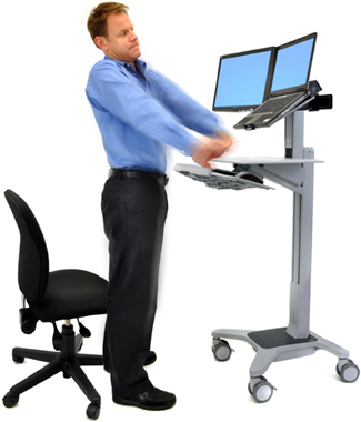 Ergotron 24-195-055 WorkFit C-Mod Sit-Stand Workstation