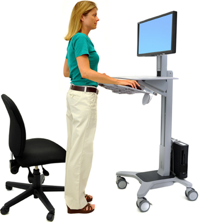 Ergotron 24-197-055 WorkFit C-Mod Mid-Sized LCD Display Sit-Stand Workstation