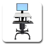 Ergotron 24-215-085 WorkFit-C, Single LD Sit-Stand Workstation
