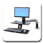 Ergotron 24-390-026 WorkFit-A LD Monitor Workstation with Keyboard