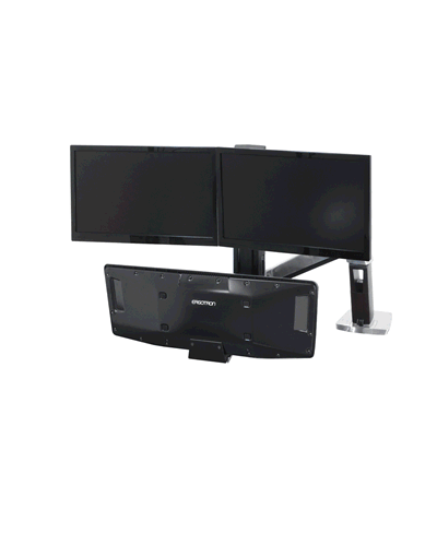 Animation for Ergotron 24-392-026 WorkFit-A Dual Monitor Stand Up Desk Workstation