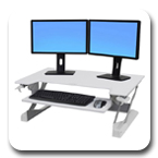 Ergotron 33-406-062 WorkFit-TL Desktop Sit-Stand Workstation in White