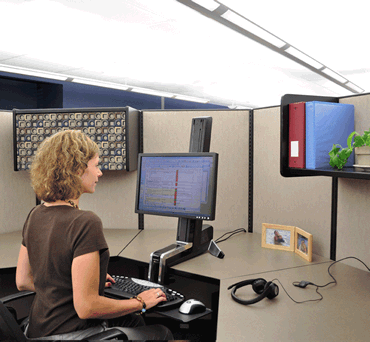 Animation of Ergotron 33-344-200 WorkFit-S, Single HD Sit-Stand Workstation
