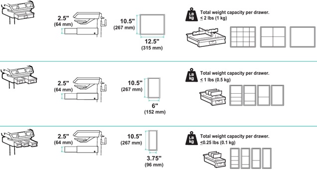 Technical Drawing for Ergotron MD-000210-1-0 Mosaic Replacement Double Drawer, Standard Row Height
       
        </div>
    
   <div class=