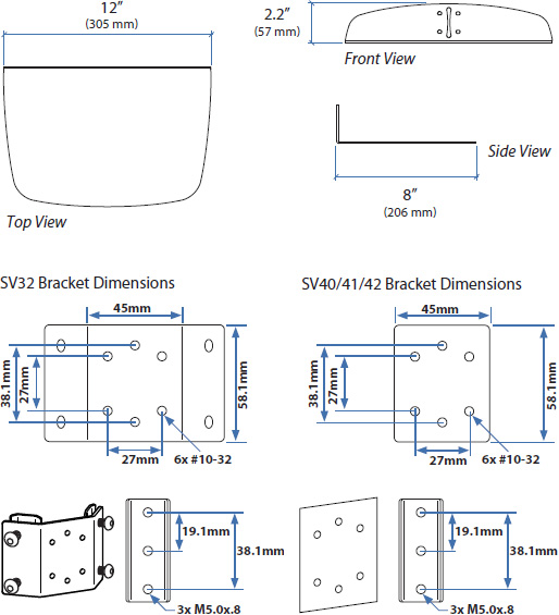 Technical Drawing for Ergotron 97-507-216 Utility Shelf
