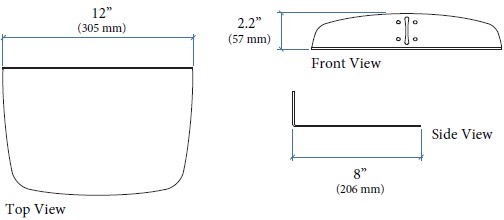 Technical Drawing for Ergotron 97-507-282 Utility Shelf for Ergotron Carts