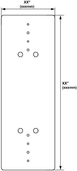 Technical Drawing for Ergotron 98-410 LiFeKinnex Track-Mount Bracket Kit for GCX