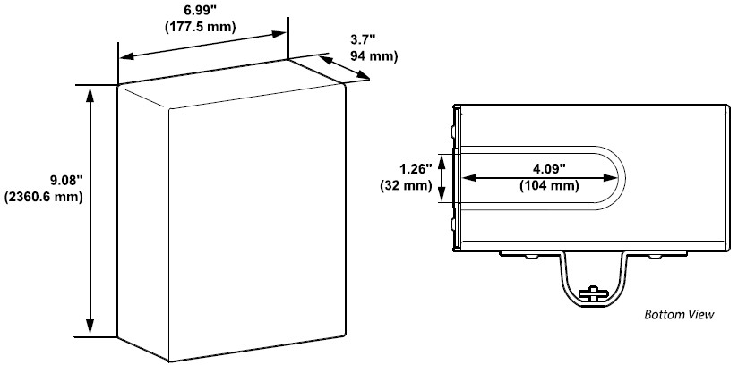 Technical Drawing for Ergotron 98-524-211 LiFeKinnex Battery Brackets & Cable Box for SV Pole Cart