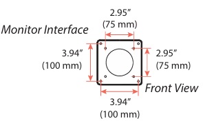 Technical Drawing for Ergotron 98-738-632 LX Pro Dual Direct Pivot (black)